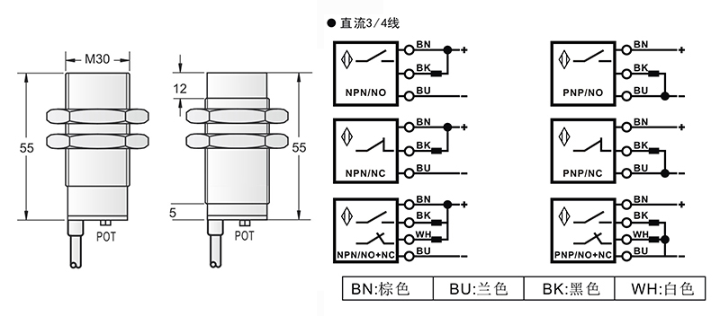 M30模擬量電流輸出 出線式接近開(kāi)關(guān) M30模擬量電流輸出 出線式接近開(kāi)關(guān)